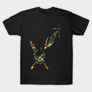 colorful floral Sagittarius T-Shirt